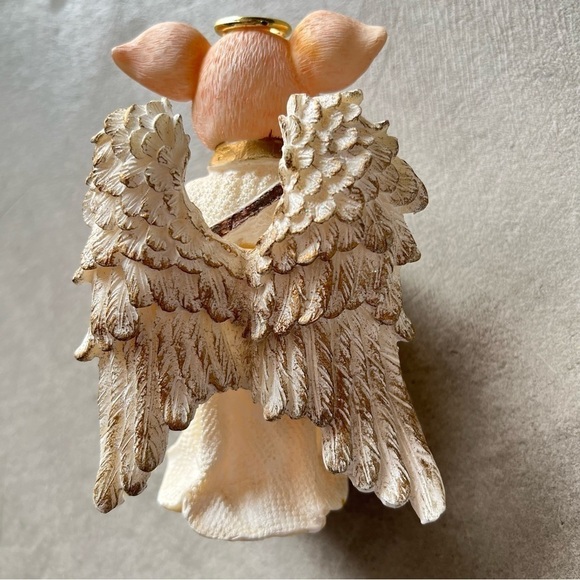Lucky Christmas Piggy angel decoration,detailed, Lightweight gypsum,handpainted. - Picture 5 of 10
